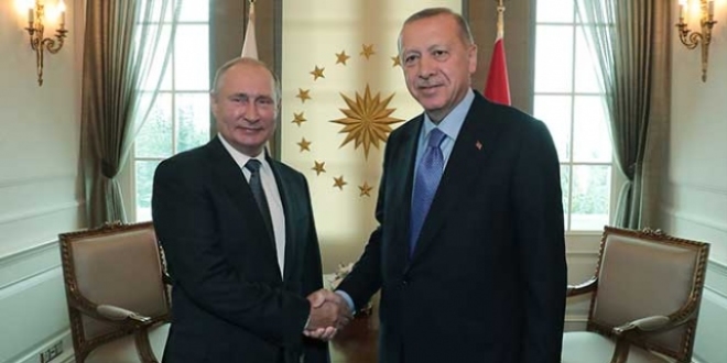 Cumhurbakan Erdoan ile Putin telefonda grt.