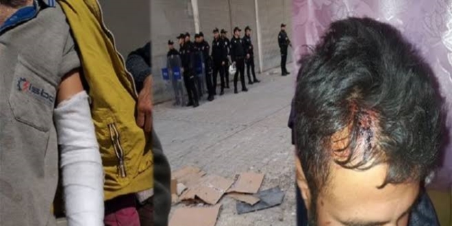 Enerji hatlarını yer altına alan işçilere taşlı sopalı saldırı