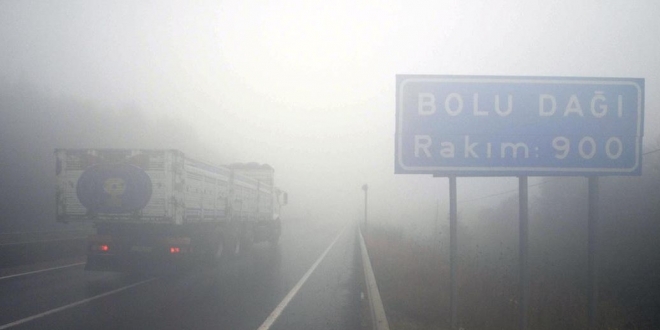 Bolu Da'nda saanak ve youn sis etkili oluyor