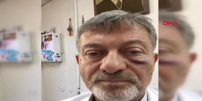 Sağlık raporu vermeyen doktora kafa attı