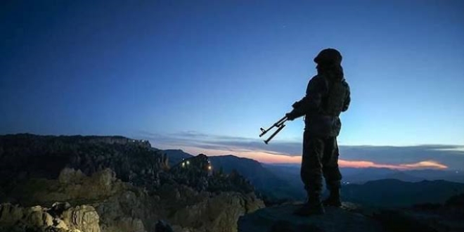 Hakkari'debir PKK'lı terörist teslim oldu