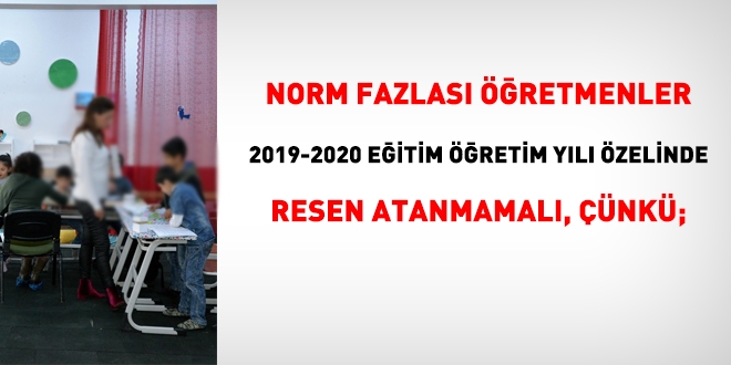 MEB'e çağrı: Norm fazlası öğretmenler, resen atanmamalı