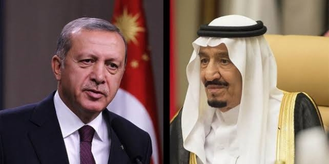 Cumhurbakan Erdoan, Suudi Arabistan Kral Selman ile grt