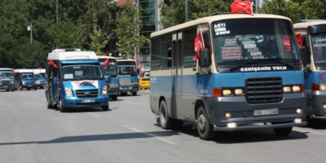 Sincanlı dolmuşçulardan Ankarakart itirazı
