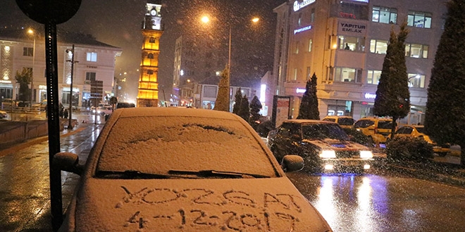 Yozgat'a mevsimin ilk kar yad