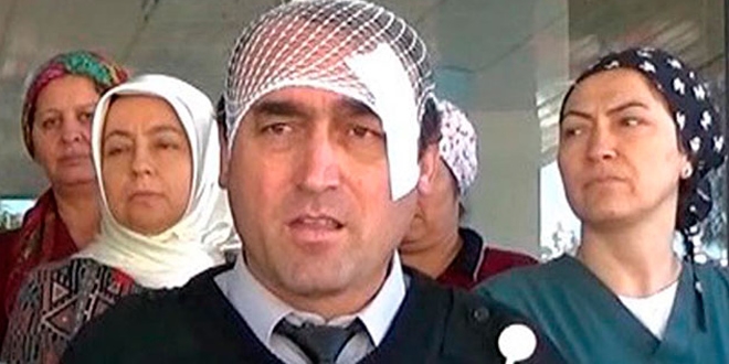 Hastanede 'kırmızı alana' sokmayan güvenlik görevlisini dövdüler