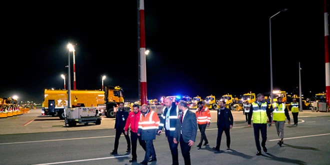 İstanbul Havalimanı'nda kış tatbikatı