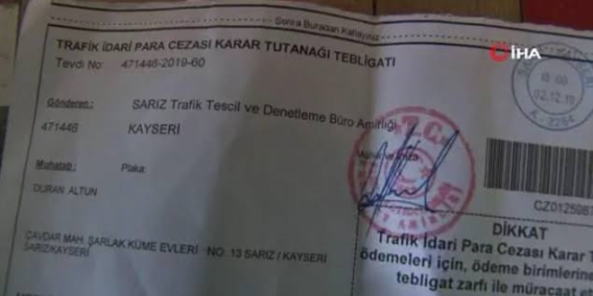Jandarmadan 'ineğe trafik cezası' açıklaması