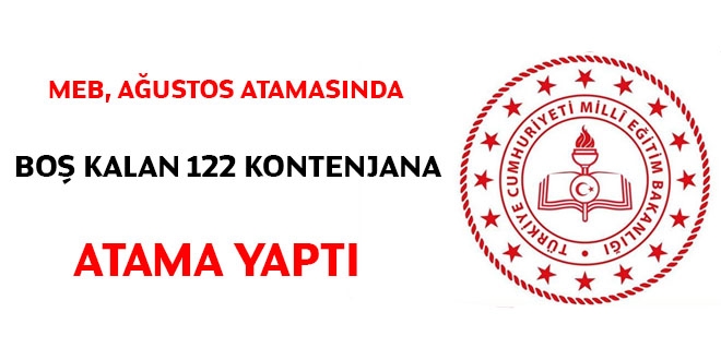 MEB, Ağustos atamasında boş kalan 122 kontenjana atama yaptı