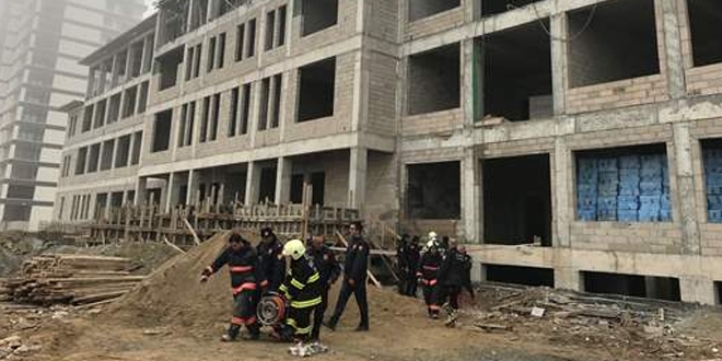Başkentte okul inşaatında iskele çöktü: 1 ölü, 1 yaralı