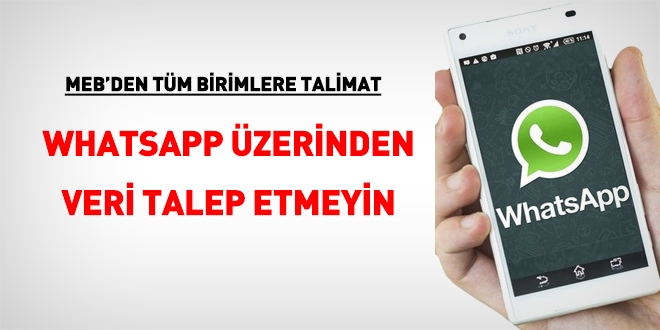 MEB: SMS, anlık iletişim programları üzerinden veri talep etmeyin ve paylaşmayın