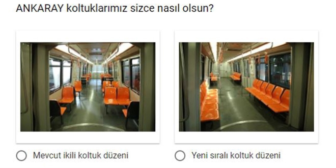 Ankara Büyükşehir'den 'koltuklarımız nasıl olsun?' anketi