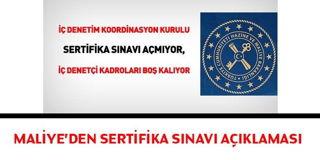 Maliye'den sertifika sınavı açıklaması