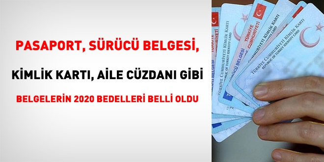 2020 yılı için değerli kağıt bedelleri belirlendi