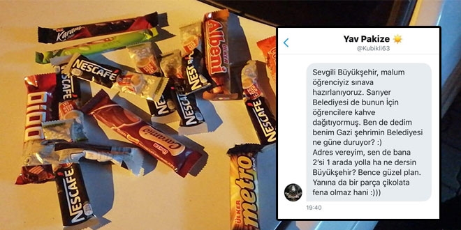Genç kızın çikolata talebine belediye cevap verdi