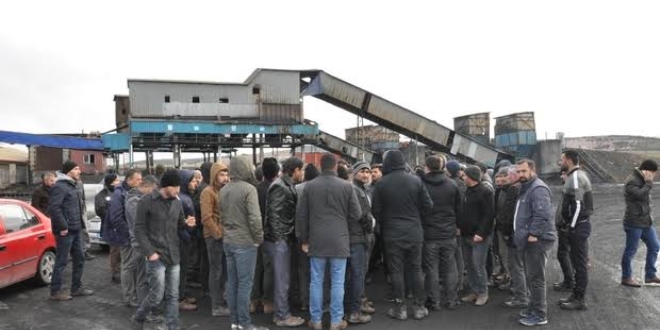 Yozgat'ta iten karlan maden iilerinin eylemi sryor