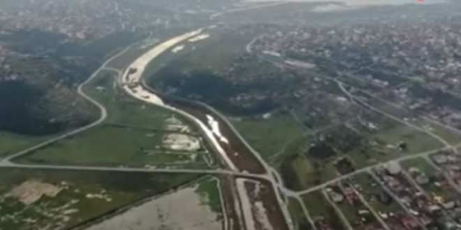 Kanal İstanbul güzergahı havadan görüntülendi