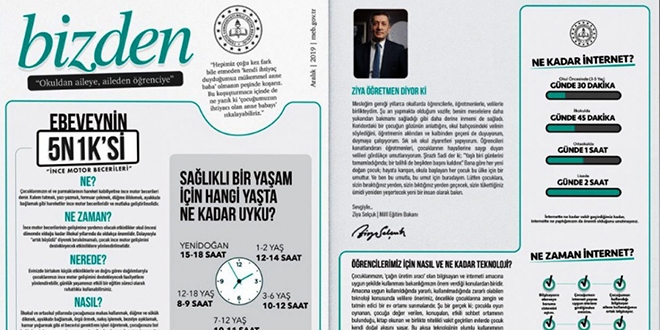MEB'in aylık bülteni 'BİZDEN'in 2. sayısı yayımlandı