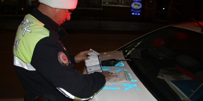 Isparta'da drift atan 5 sürücüye rekor ceza