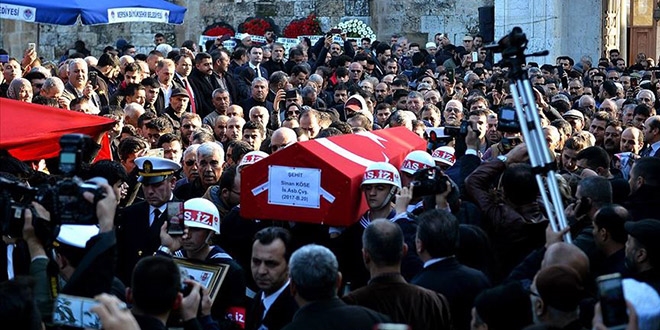 Şehitlerimizi son yolculuklarına uğurladık