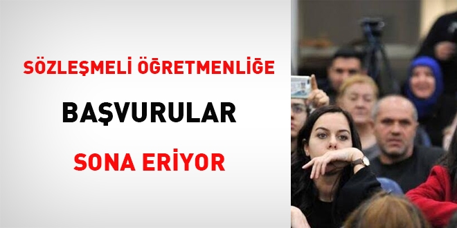 Sözleşmeli öğretmenliğe başvurular sona eriyor