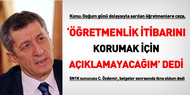 Öğretmenlik itibarını zedelememek için açıklamadı, Özdemir ikna oldu