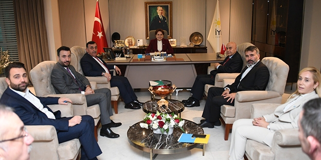 Akşener sendika ve oda başkanlarını kabul etti