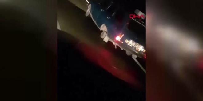 Otomobil 3 tekerlek üzerinde yol aldı