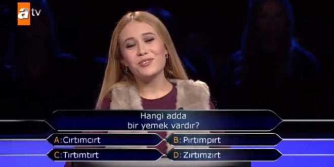 60 bin TL'lik yemek sorusu yarışmacıya zor anlar yaşattı