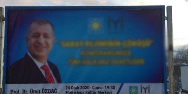 İYİ Parti tarafından düzenlenecek konferansın afişleriyle ilgili suç duyurusu