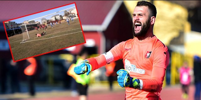 Penaltı 3 kez tekrarlandı, topu defans oyuncusu kurtardı