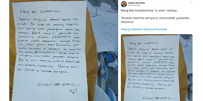 Yardım paketinden çıkan not duygulandırdı!