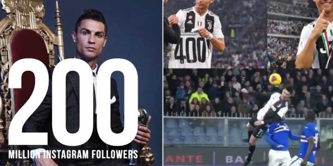 Ünlü futbolcu, Instagram'da 200 milyon takipçiye ulaşan ilk isim oldu