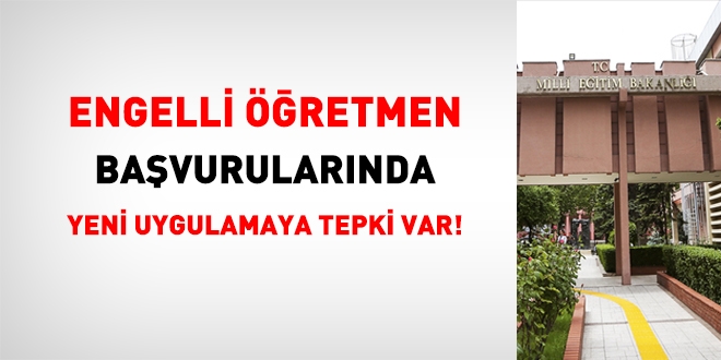 Engelli öğretmen alımındaki yeni uygulamaya tepki var!