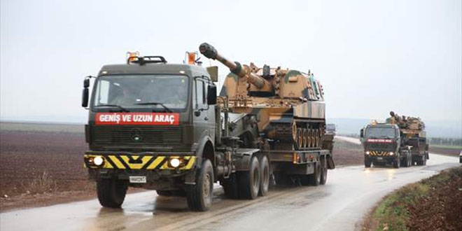Suriye sınırına obüs ve tank sevkiyatı