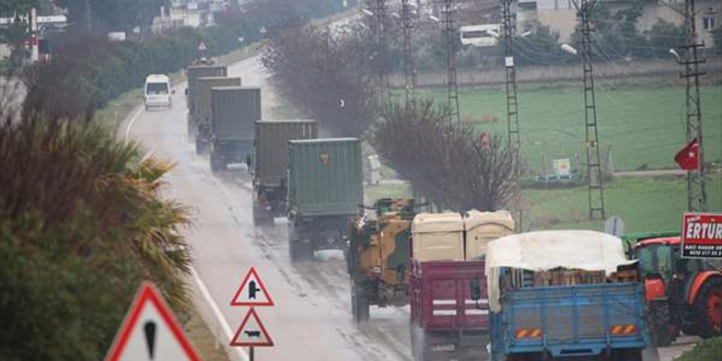 Suriye snrna 100 aralk askeri konvoy gnderildi
