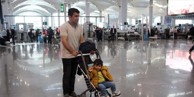 stanbul Havaliman'nda cretsiz bebek arabas uygulamas balatld