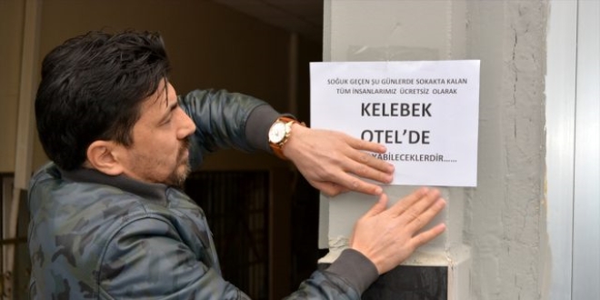 Gaziantepli iş insanı otelini sokakta kalan evsizlere açtı