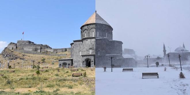 Kars'ta yaz kış manzaraları