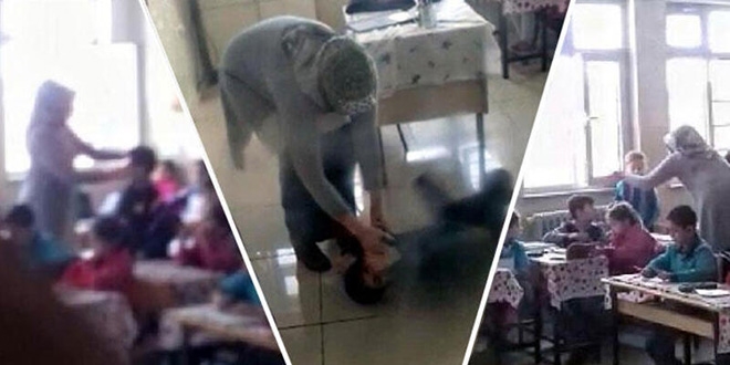 Gaziantep'te öğrencilere şiddet kameraya yansıdı