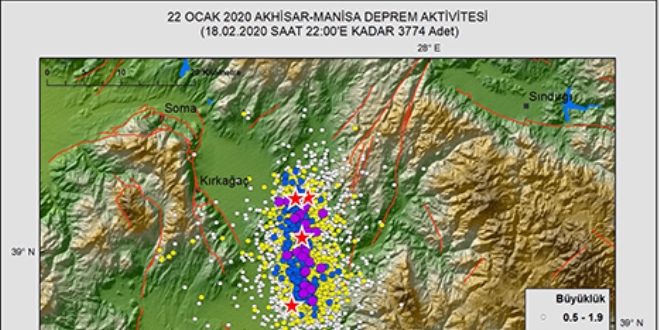 Manisa'da 28 gnde 3 bin 774 deprem kaydedildi