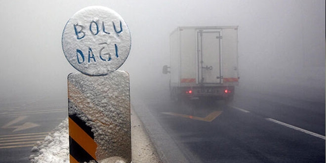 Bolu Dağı'nda kar yağışı başladı