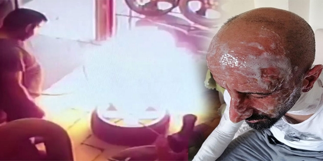 M��terisi bilgi vermedi, deh�eti ya�ad�! Korkun� an kamerada