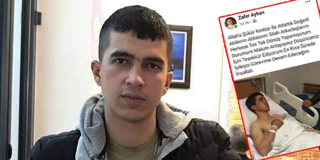 İdlib'de yaralanan uzman çavuştan duygulandıran paylaşım