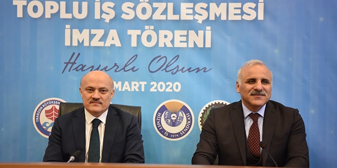 Trabzon Büyükşehir'de toplu iş sözleşmesi imzalandı