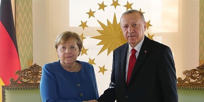 Cumhurbakan Erdoan, Merkel ile grt