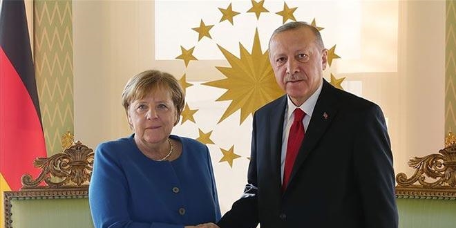 Cumhurbaşkanı Erdoğan, Merkel ile görüştü