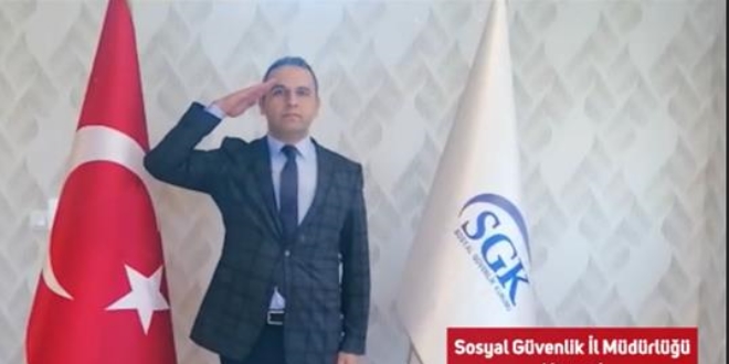 SGK çalışanları şehitleri andı