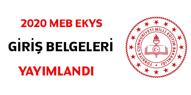 2020 MEB EKYS snav giri belgeleri yaymland