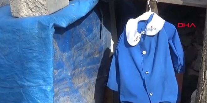 Fındık'ın önlüğü, okuldaki kulübesine asıldı